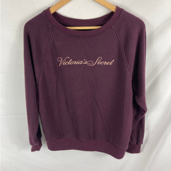 Victorias Secret Burgundy Sweatshirt Size Medium - Picture 1 of 4